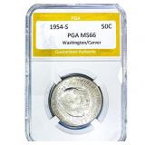 1954-S Washington Carver Half Dollar PGA MS66