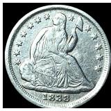 1838 Silver Half Dime NEARLY UNCIRCULATED