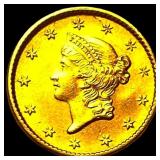 1853 Gold $1 Type 1 CLOSELY UNCIRCULATED