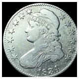 1834 Capped Bust Silver Half Dollar ABOUT  UNCIRC
