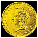 1856 Gold $1 Indian Princess Head CLOSELY UNCIRCUL