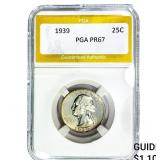 1939 Washington Silver Quarter PGA PR67