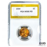 1934 Wheat Cent PGA MS66 RD