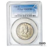 1948-D Franklin Half Dollar PCGS MS65 FBL