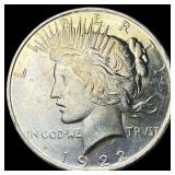 1922 Silver Peace Dollar GEM BU