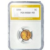 1934 Wheat Cent PGA MS66+ RD