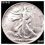 1919-D Walking Liberty Half Dollar CHOICE AU