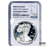 2020-W Silver Eagle NGC PF69 Ultra Cameo