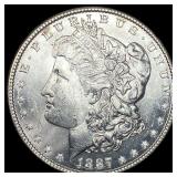 1887 Silver Morgan Dollar GEM BU