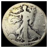 1923-S Silver Walking Liberty Half Dollar NICELY C