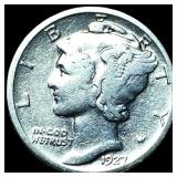 1927-S Silver Mercury Dime NEARLY UNCIRCULATED