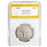1935 Spanish Trail Half Dollar PGA MS67