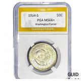 1954-S Washington Carver Half Dollar PGA MS66+