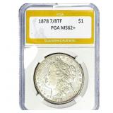 1878 7/8TF Morgan Silver Dollar PGA MS62+