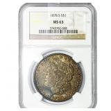 1878-S Morgan Silver Dollar NGC MS63