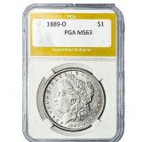 1889-O Morgan Silver Dollar PGA MS63