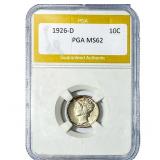 1926-D Mercury Silver Dime PGA MS62