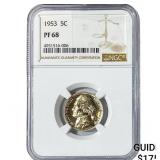 1953 Jefferson Nickel NGC PF68