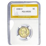 1938-D Jefferson Nickel PGA MS66