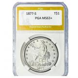 1877-S Silver Trade Dollar PGA MS63+