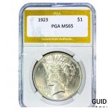 1923 Silver Peace Dollar PGA MS65