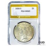 1926-S Silver Peace Dollar PGA MS63