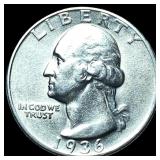 1936-D Silver Washington Quarter UNCIRCULATED