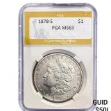 1878-S Morgan Silver Dollar PGA MS63