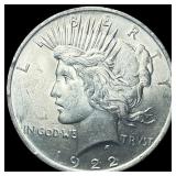 1922 Silver Peace Dollar CHOICE BU