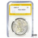1885-O Morgan Silver Dollar PGA MS64