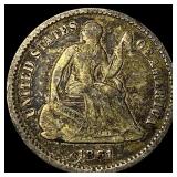 1861 Seated Liberty Half Dime NICELY CIRCULATED