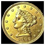 1906 Liberty Head Gold Quarter Eagle $2.50 UNCIRCU
