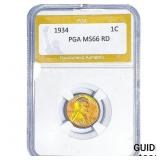 1934 Wheat Cent PGA MS66 RD