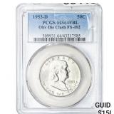 1953-D Franklin Half Dollar PCGS MS64 FBL