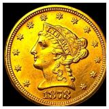 1878 Liberty Head Gold Quarter Eagle $2.50 UNCIRCU