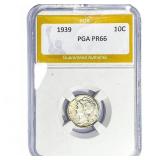 1939 Mercury Silver Dime PGA PR66