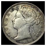 1881 Silver 20 Cents Straits Settlements CLOSELY U