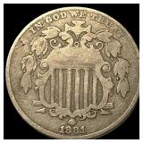 1881 Shield Nickel LIGHTLY CIRCULATED