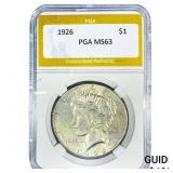1926 Silver Peace Dollar PGA MS63