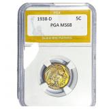 1938-D Buffalo Nickel PGA MS68
