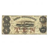 1836 $10 Georgia Bank of Commerce Note AU
