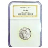 2003 1/4oz Platinum Eagle $25 NGC MS69