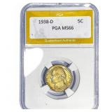 1938-D Jefferson Nickel PGA MS66