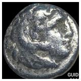Macedonian Alexander III Silver Drachm NEARLY UNC
