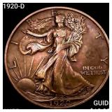 1920-D Seated Liberty Half Dollar HIGH GRADE