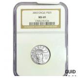 2003 1/4oz Platinum Eagle $25 NGC MS69