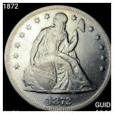 1872 Seated Liberty Dollar CLOSELY UNCIRCULATED