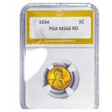 1934 Wheat Cent PGA MS66 RD