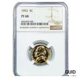 1953 Jefferson Nickel NGC PF68