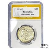 1954-S Washington Carver Half Dollar PGA MS66